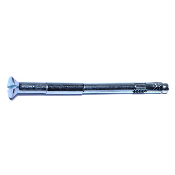Sleeve Anchor, 1/4" Dia., 4" L, Steel Zinc Plated, 100 PK